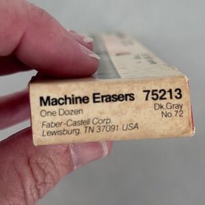 Vtg Faber-Castell Machine Eraser Strips 75213 Dk Gray No.72 Lot of 10